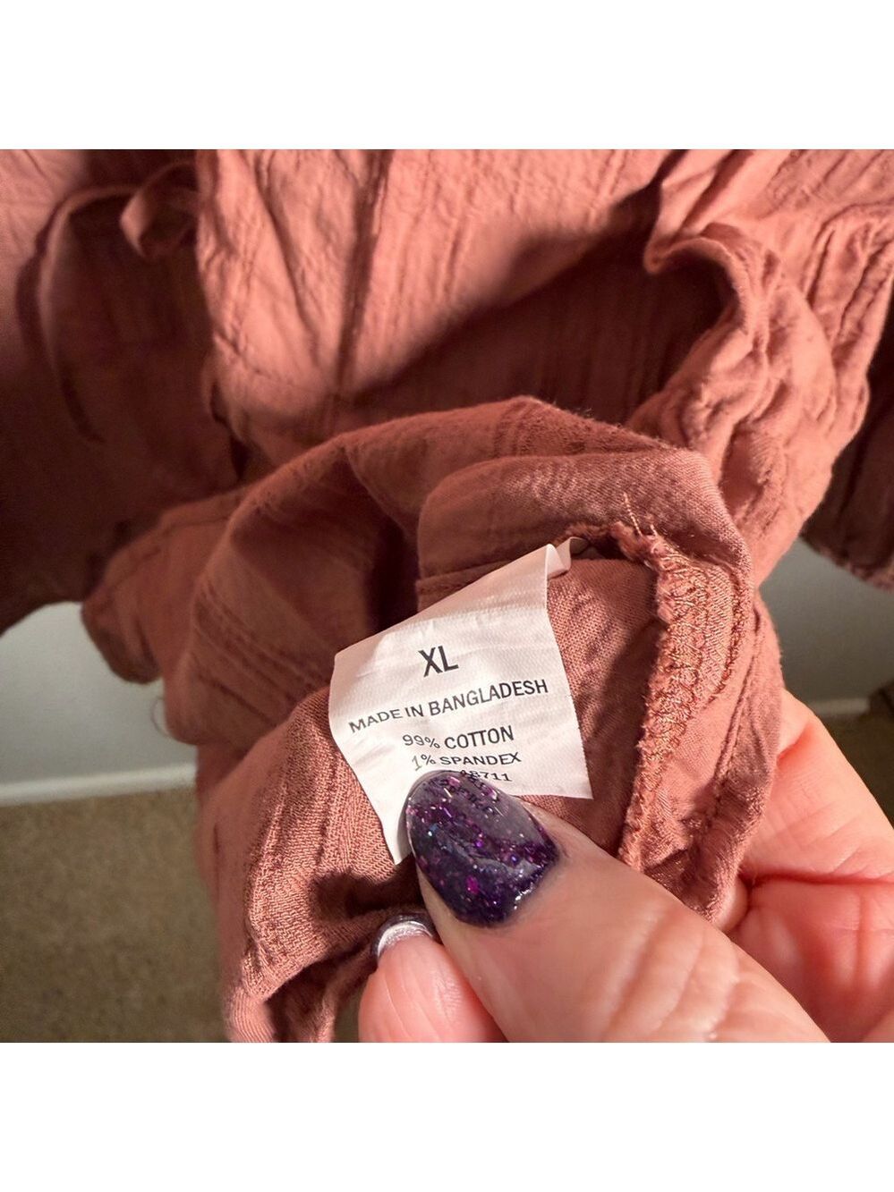 Terracotta Blouse XL New With Tags - Picture 4 of 7